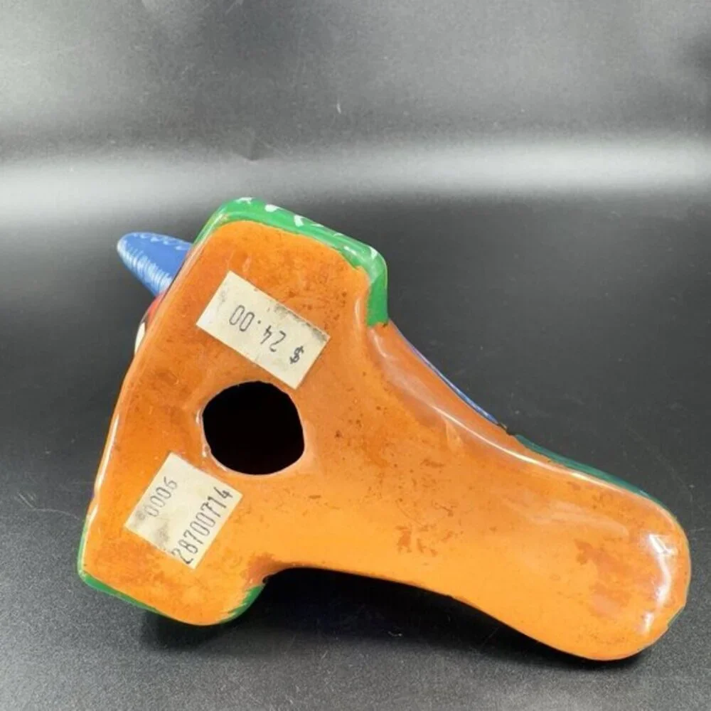 Vintage‎ Mexico Hand Made Pottery RedWare Toucan Bird Hand Painted Decor Figure